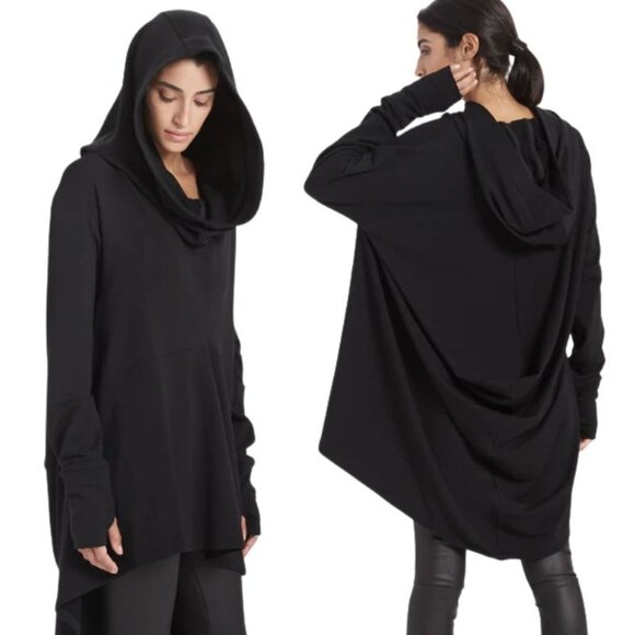 Marcella Firenze Oversized Hoodie Sweatshirt Black Size M - Picture 1 of 10